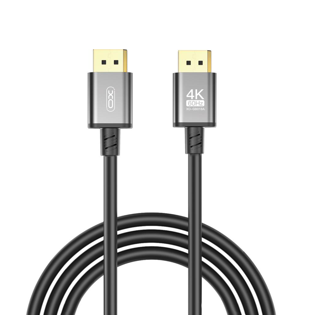 XO Design GB018A Video Cable, DisplayPort - DisplayPort, 4K, 3m, Black