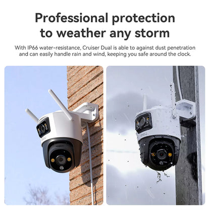 Imou Cruiser Dual Surveillance Camera, Wi-Fi, 2.8K + 2K, IP66, Outdoor IPC-S7XP-8M0WED-0360B