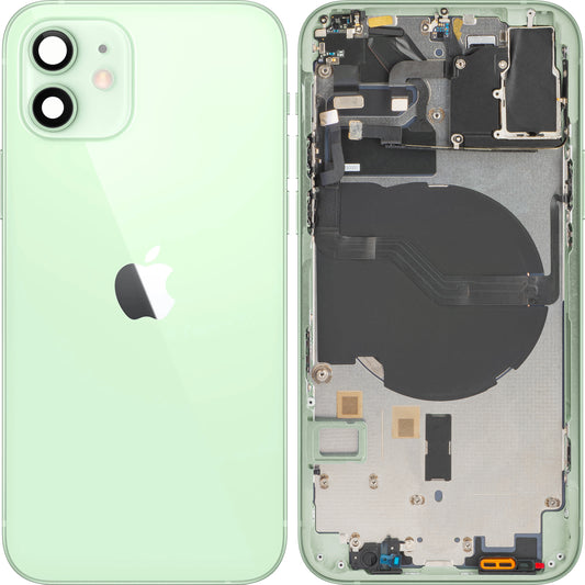 Apple iPhone 12 Battery Cover, With Middle Frame, Green, Swap