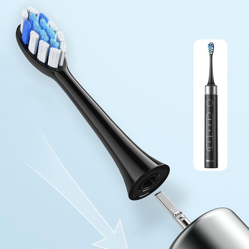 GCS2 Replacement Head for Bitvae S2 Electric Toothbrush, Set of 4, Black