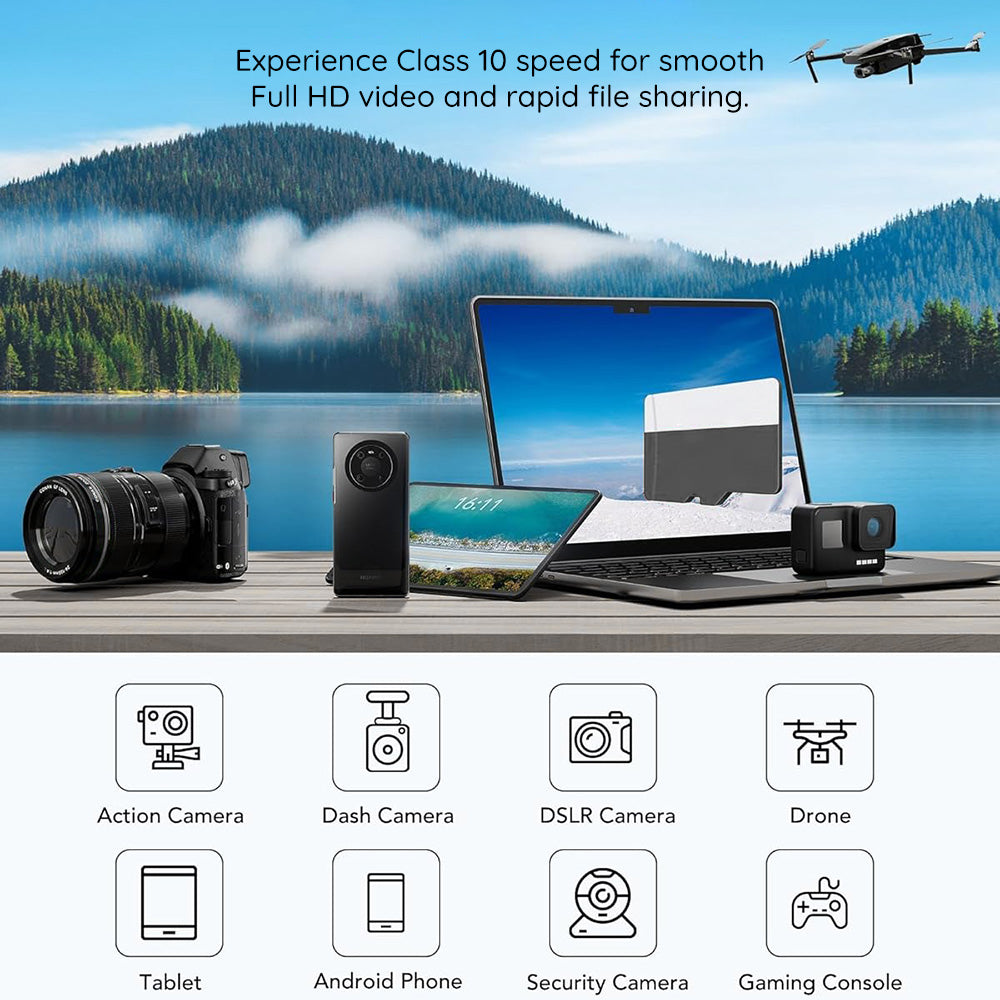 Techsuit THCM11 microSDHC Memory Card, 32GB, Class 10, with Adapter