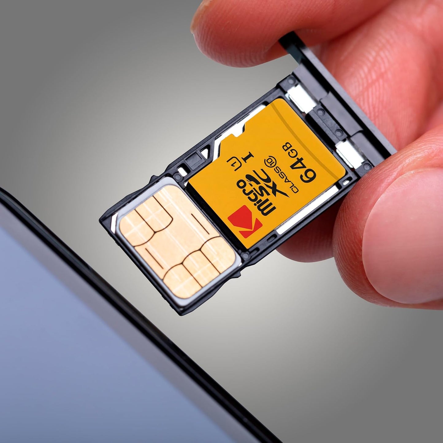 Kodak microSDXC Memory Card, 64Gb, Class 10 / UHS-1 U1, With Adapter EKMSDM64GXC10K