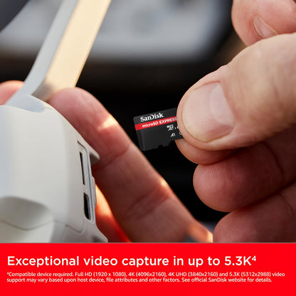SanDisk Express microSDXC Memory Card, 512Gb, Class 10 / UHS-1 U3 SDSQXFN-512G-GN4NN