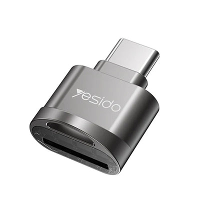USB-C Yesido GS19 Card Reader, USB-A (OTG) - microSD, Gray