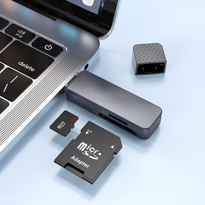 USB Card Reader HOCO HB45, SD - microSD, Gray