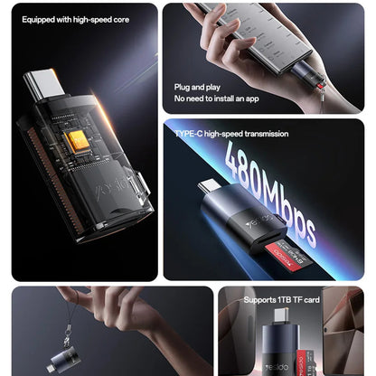 USB Card Reader Yesido GS37, microSD, Black