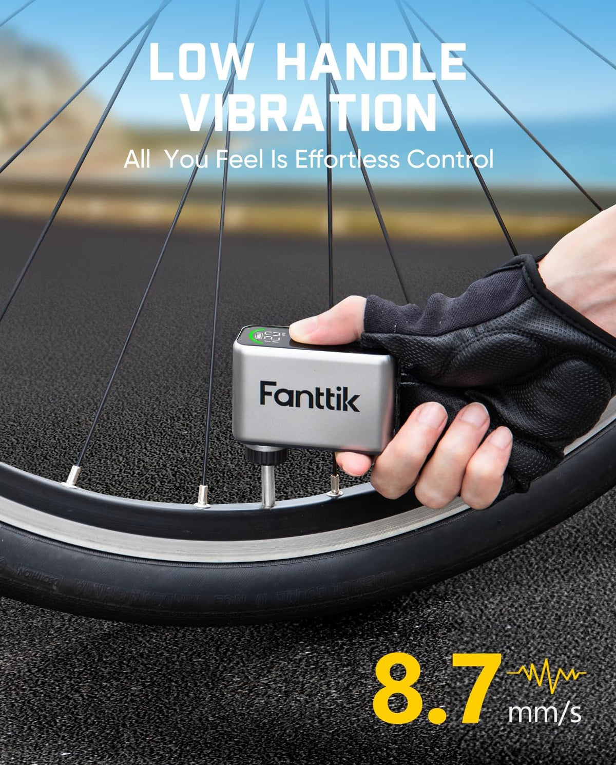 Fanttik X10 Ace Tiny Bike Compressor, Gray