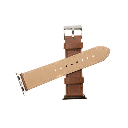 Fixed Leather Strap for Apple Watch 49mm / 46mm / 45mm / 44mm / 42mm Series, Brown