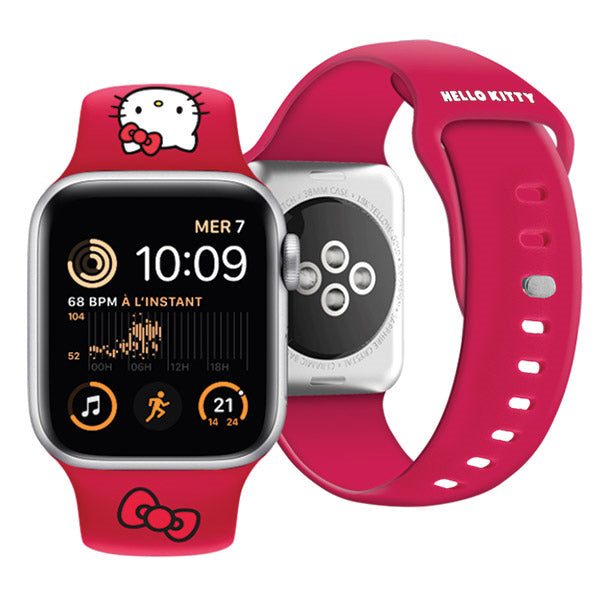 Hello Kitty Silicone Kitty Head Strap for Apple Watch 42mm / 41mm / 40mm / 38mm Series, Pink