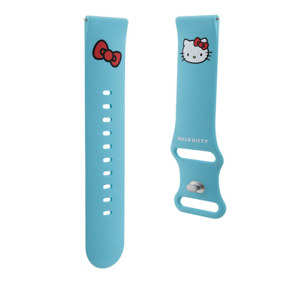 Hello Kitty Silicone Kitty Head Strap for Samsung Galaxy Watch / Huawei Watch 46mm / 45mm / 41mm Series, Blue