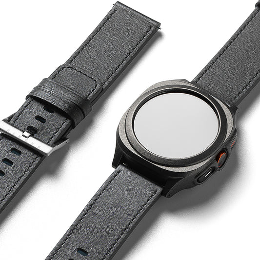 Ringke One Basic Bold Strap for Fossil Watch / Mobvoi Watch / Suunto Watch Series, 24mm, Black