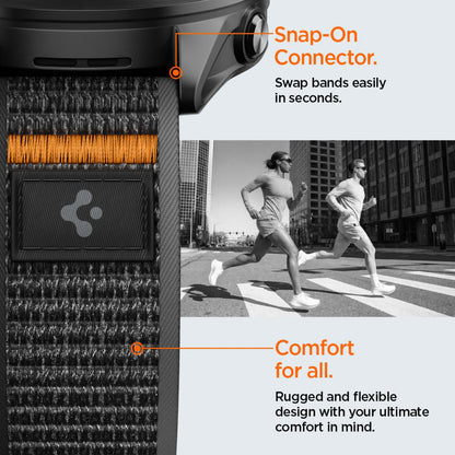 Spigen Athlex Air 2 Strap for Garmin Watch Venu / Forerunner Series, 22mm, Black Orange AMP11425