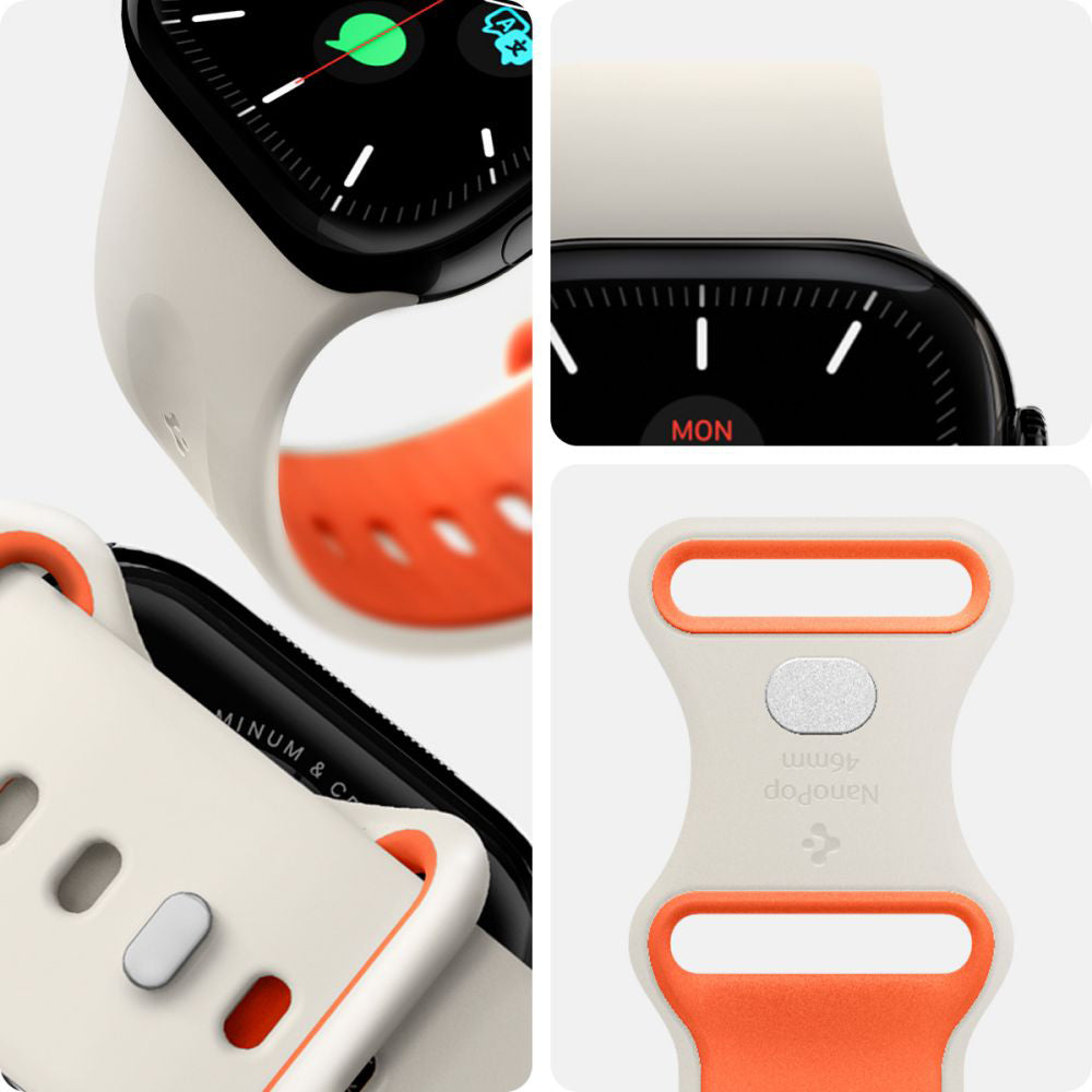 Spigen Nano Pop Strap for Apple Watch 42mm / 41mm / 40mm / 38mm Series, Beige
