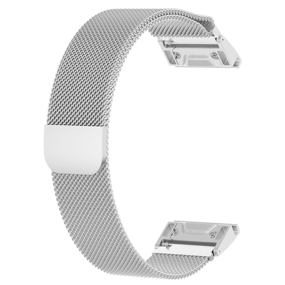 Techsuit W009 Strap for Garmin Watch Fenix / Forerunner Series, 22mm, Silver