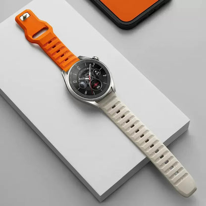 Techsuit W050 Strap for Samsung Galaxy Watch / Huawei Watch Series, Beige Orange