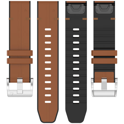 Techsuit W071 Strap for Garmin Watch Fenix Series, 26mm, Brown