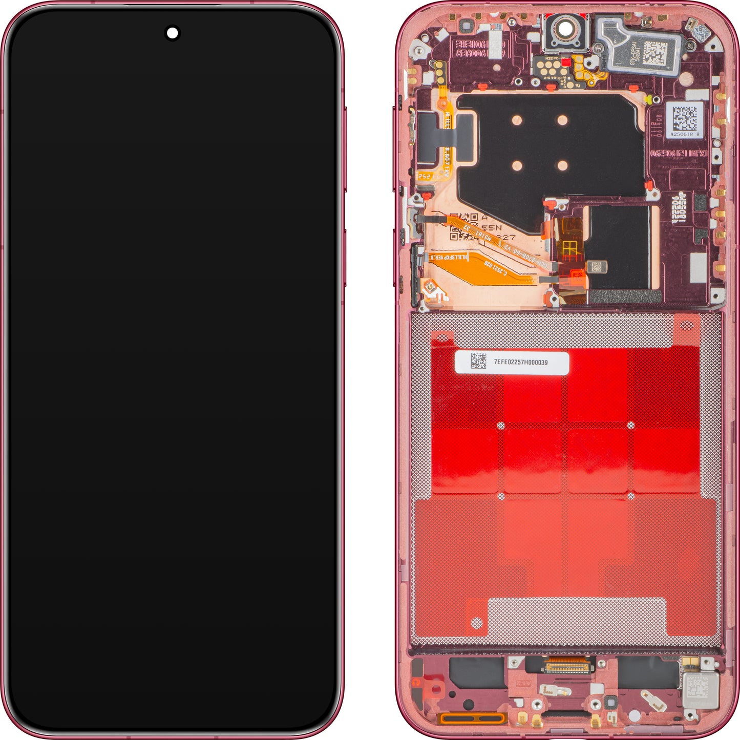 Huawei Pura 80 Pro Display with Touchscreen, with Frame, Red (Glazed Red), Service Pack 02357EFE