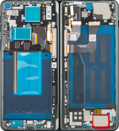 Motorola Razr Fold Touchscreen Display, with Frame, Under Inner, Black (Pantone Blackened Blue) Service Pack 5D68C32444