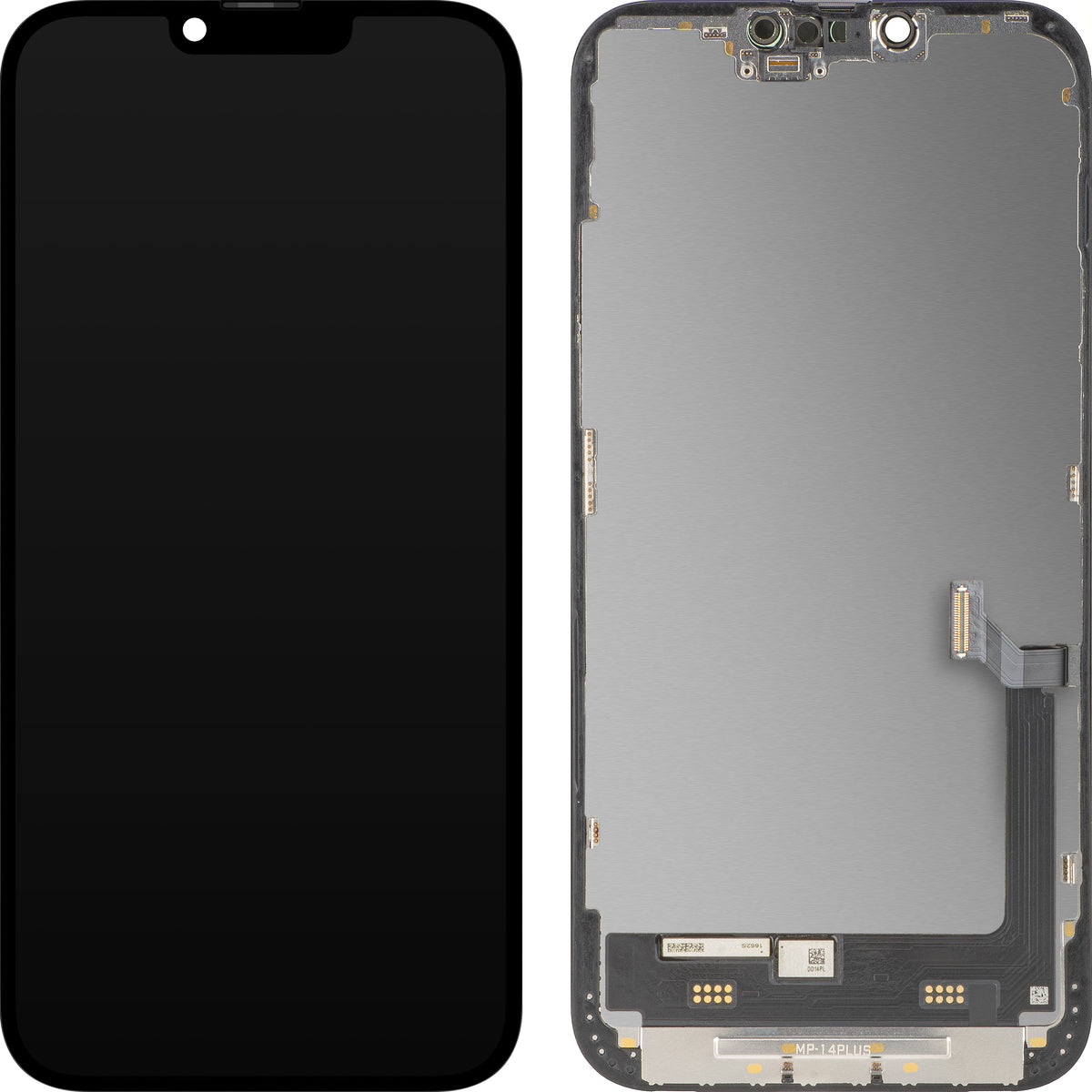 MP Touchscreen Display compatible with Apple iPhone 14 Plus, with Frame, Premium Soft OLED FHD 120Hz Diagnostic Version, Black