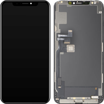 MP Touchscreen Display compatible with Apple iPhone 11 Pro Max, with Frame, OLED FHD IC Movable Version, Black, Resealed
