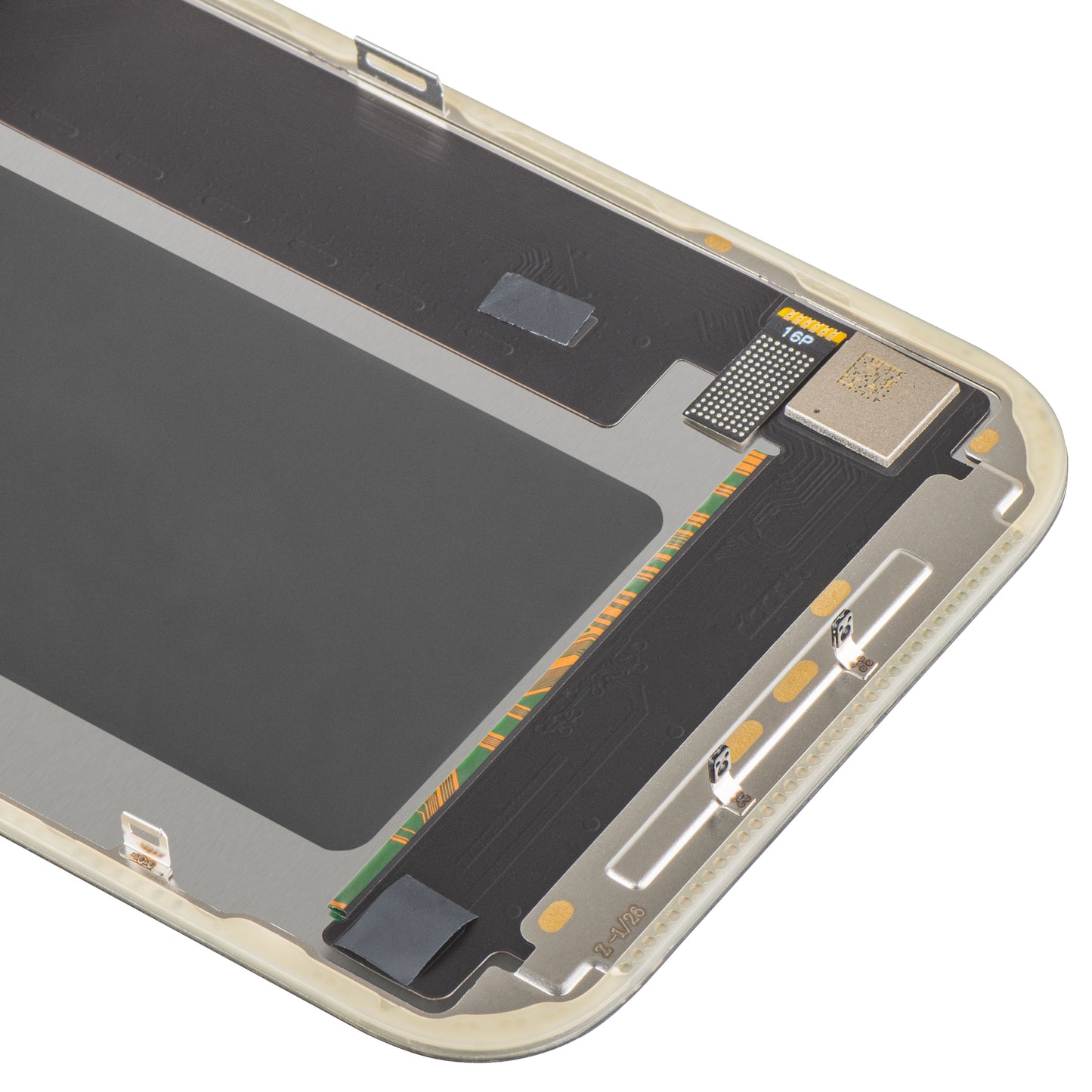 MP Touchscreen Display compatible with Apple iPhone 17 Pro, with Frame, OLED FHD IC Movable Version, Black