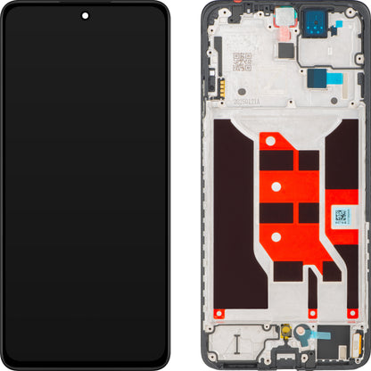 Oppo Reno12 F Touchscreen Display, with Frame, Black, Service Pack 621029000258