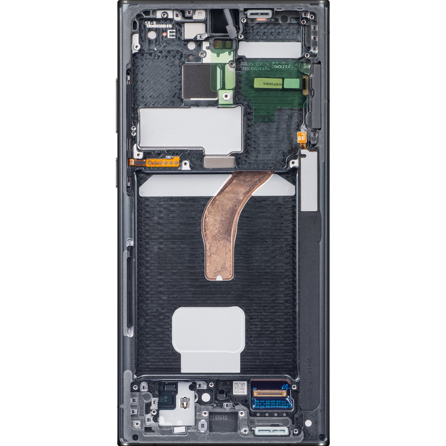 Touchscreen Display Samsung Galaxy S22 Ultra 5G S908, with Frame, Black, Service Pack GH82-27488A