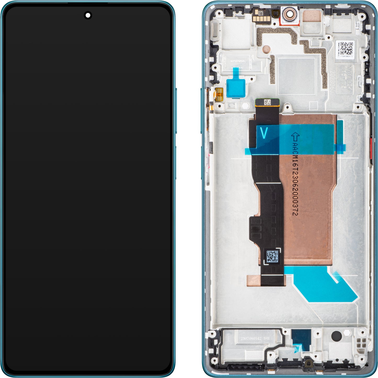 Xiaomi Poco F5 Touchscreen Display, with Frame, Blue, Swap 560003M16T00