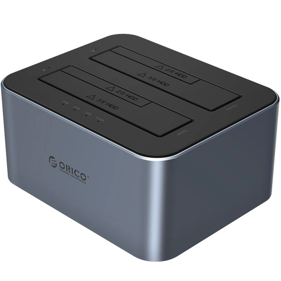 Orico 6626C3-C-V1 2-Drive Docking Station for SATA HDD / SSD 2.5inch / 3.5inch, Gray