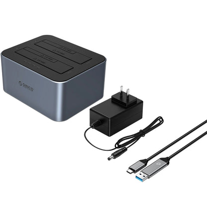 Orico 6626C3-C-V1 2-Drive Docking Station for SATA HDD / SSD 2.5inch / 3.5inch, Gray