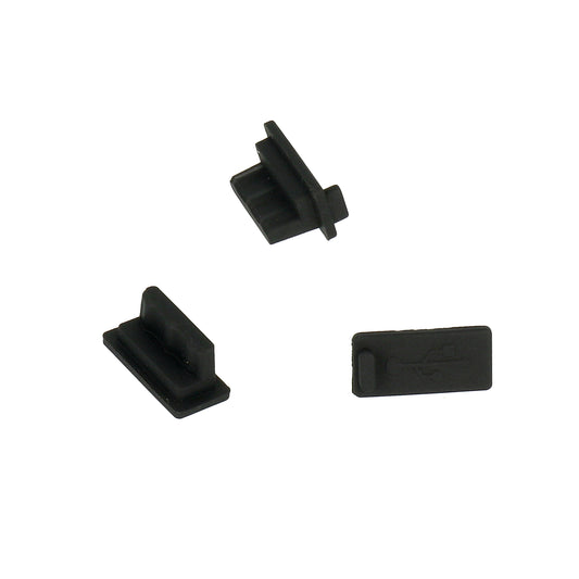 OEM Phone Port Dust Plug, USB-A, Set of 10, Black