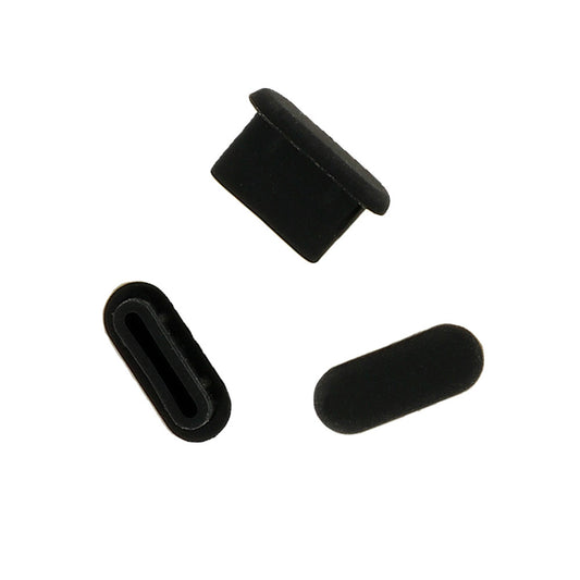 OEM Phone Port Dust Plug, USB-C, Set of 10, Black