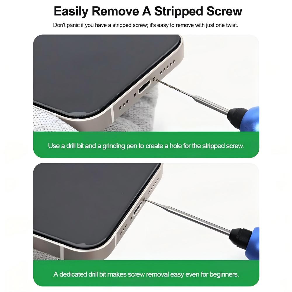 Relife TX1 Extractor Bit for Broken Screw Removal, 2in1