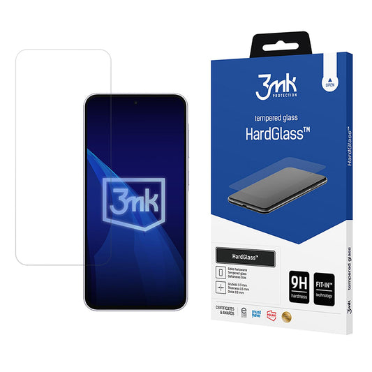3MK HardGlass Screen Protector for Samsung Galaxy A37 5G, Tempered Glass, Full Glue