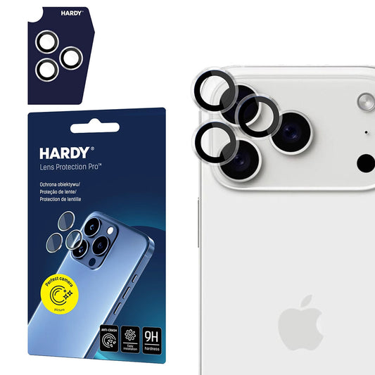 Back Camera Protective Film 3MK Hardy Protection Pro for Apple iPhone 17 Pro Max / 17 Pro, Tempered Glass, Transparent