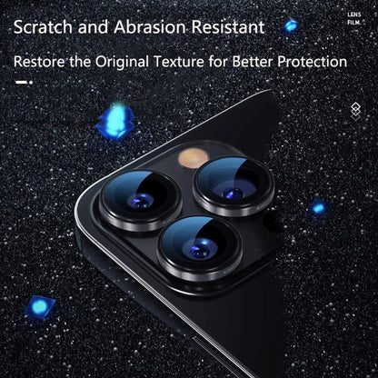 Blueo 99 Anti-Reflective HD Rear Camera Protective Film for Apple iPhone 16 Pro Max / 16 Pro, Tempered Glass, Silver