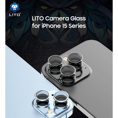 Lito S+ Rear Camera Protective Film for Apple iPhone 13 Pro Max / 13 Pro, Tempered Glass, Gray