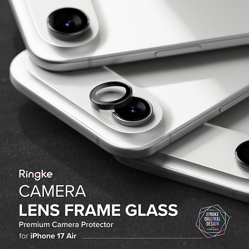 Ringke Rear Camera Protection Film for Apple iPhone 17 Air, Tempered Glass, Black