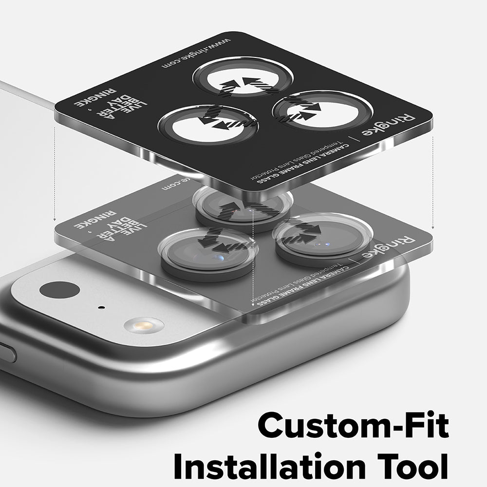 Ringke Rear Camera Protection Film for Apple iPhone 17 Pro Max / 17 Pro, Tempered Glass, Black