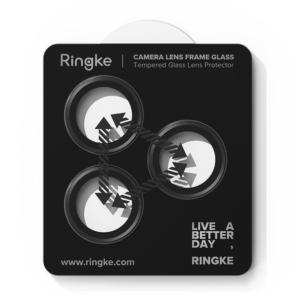 Ringke Rear Camera Protection Film for Apple iPhone 17 Pro Max / 17 Pro, Tempered Glass, Black