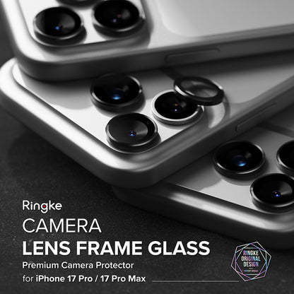 Ringke Rear Camera Protection Film for Apple iPhone 17 Pro Max / 17 Pro, Tempered Glass, Black