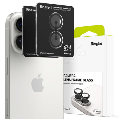 Ringke Rear Camera Protection Film for Apple iPhone 17, Tempered Glass, Black