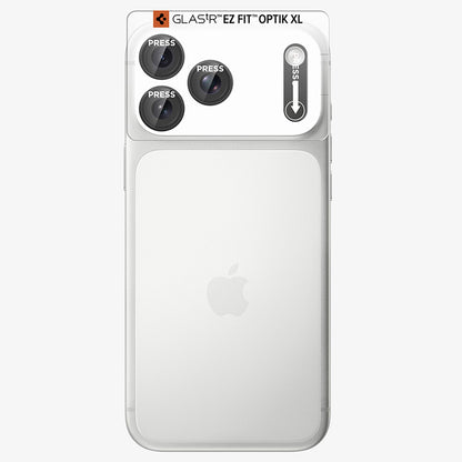 Spigen GlastR EZ FIT Optik Pro XL Rear Camera Protective Film for Apple iPhone 18 Pro Max, Tempered Glass, Dark Gray AGL12039