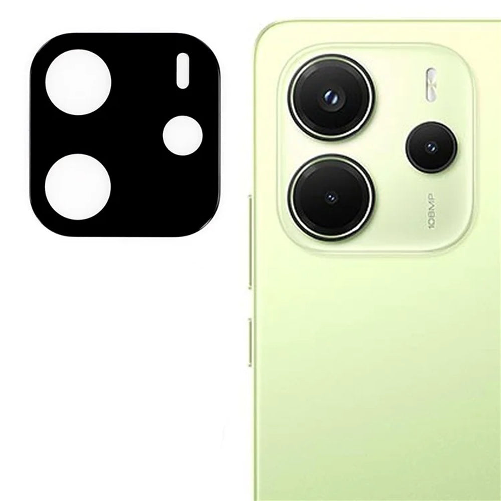 Techsuit Rear Camera Protective Film for Xiaomi Redmi Note 14 4G (Regional), Tempered Glass, Black