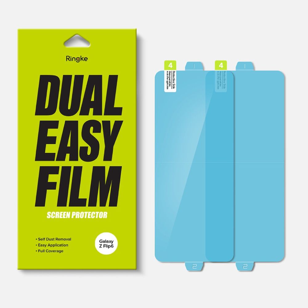 Ringke Dual Easy Interior Screen Protector for Samsung Galaxy Z Flip6 F741, Plastic, Set of 2 Pieces
