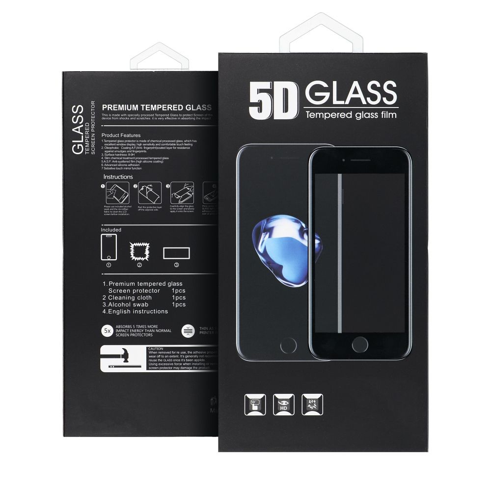 OEM Screen Protector for Samsung Galaxy S25+ S936, Tempered Glass, Full Glue, 5D, Black