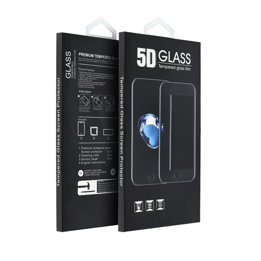 OEM Screen Protector Film for Motorola Moto G04s / E14 / G24 Power / G04 / G24, Tempered Glass, Full Glue, 5D, Black