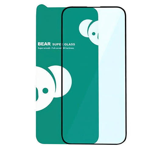 Bear Super Hard Screen Protector for Apple iPhone 17, Tempered Glass, Full Glue, 3D, Black