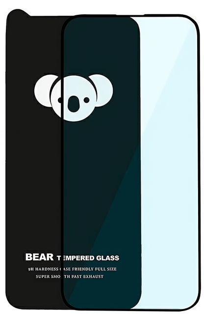 Bear HD Screen Protector for Apple iPhone 17 Pro Max, Tempered Glass, Full Glue, Black