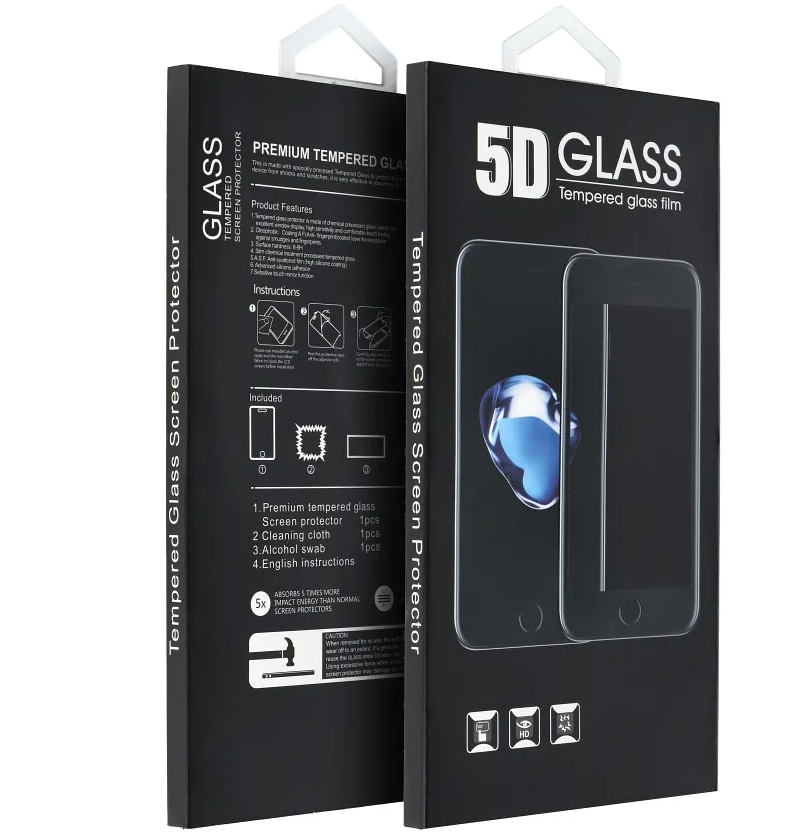 OEM Screen Protector Film for Motorola Moto G86 Power / G86, Tempered Glass, Full Glue, 5D, Black